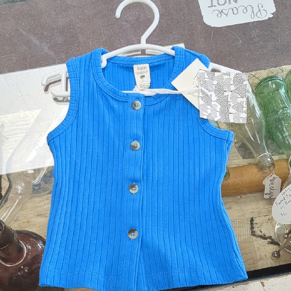 NWT Kate Quinn Blue Toddler Sleeveless Top